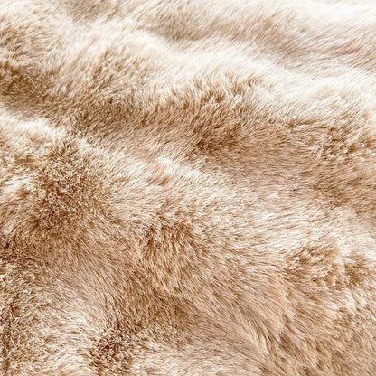 Brown Faux Rabbit Fur Duvet Cover Set - Fluffyslip