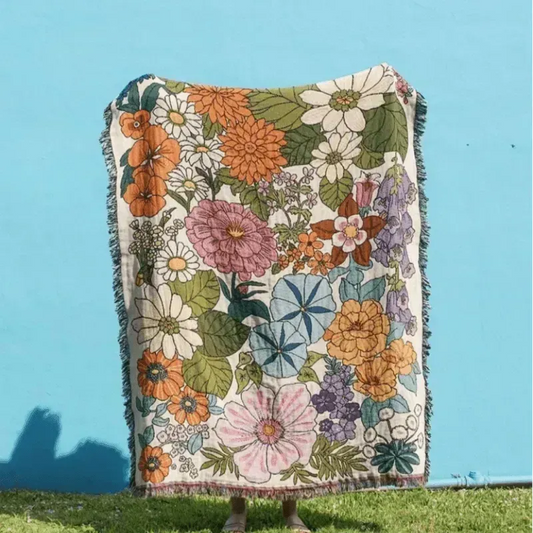 Floral Throw Blanket - Fluffyslip