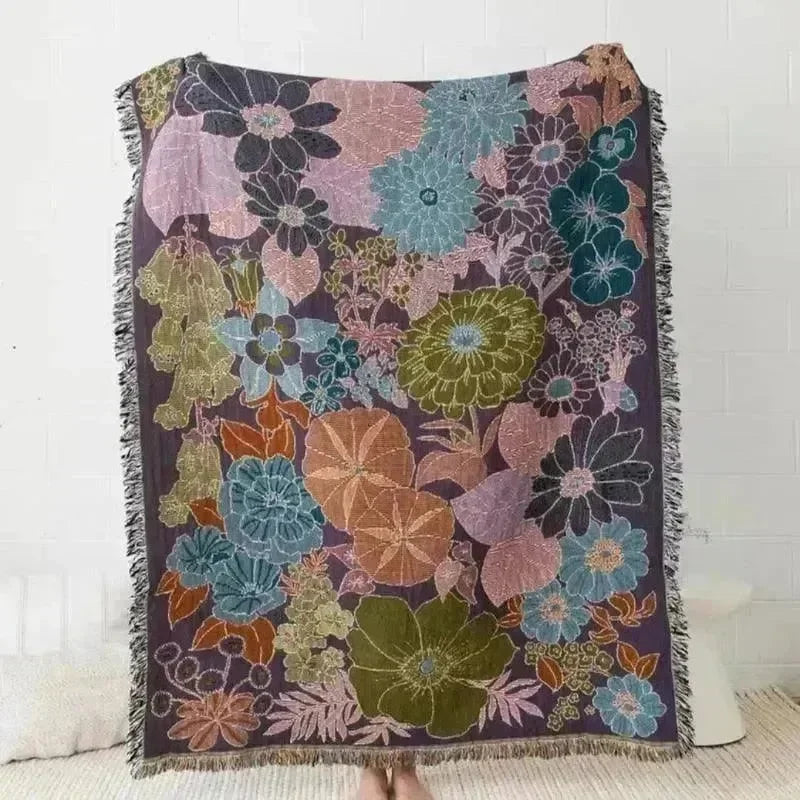 Floral Throw Blanket - Fluffyslip