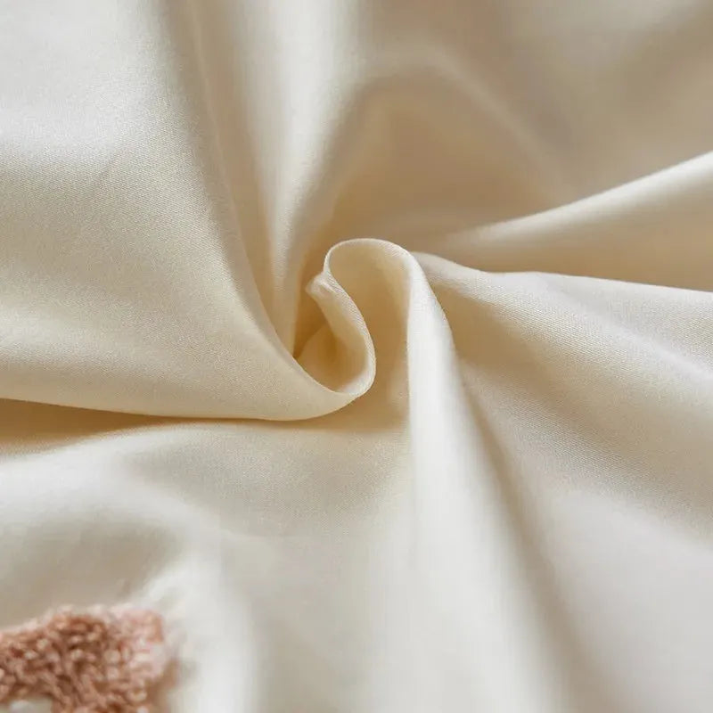 Floral Touch Long Staple Cotton Duvet Cover Set - Fluffyslip