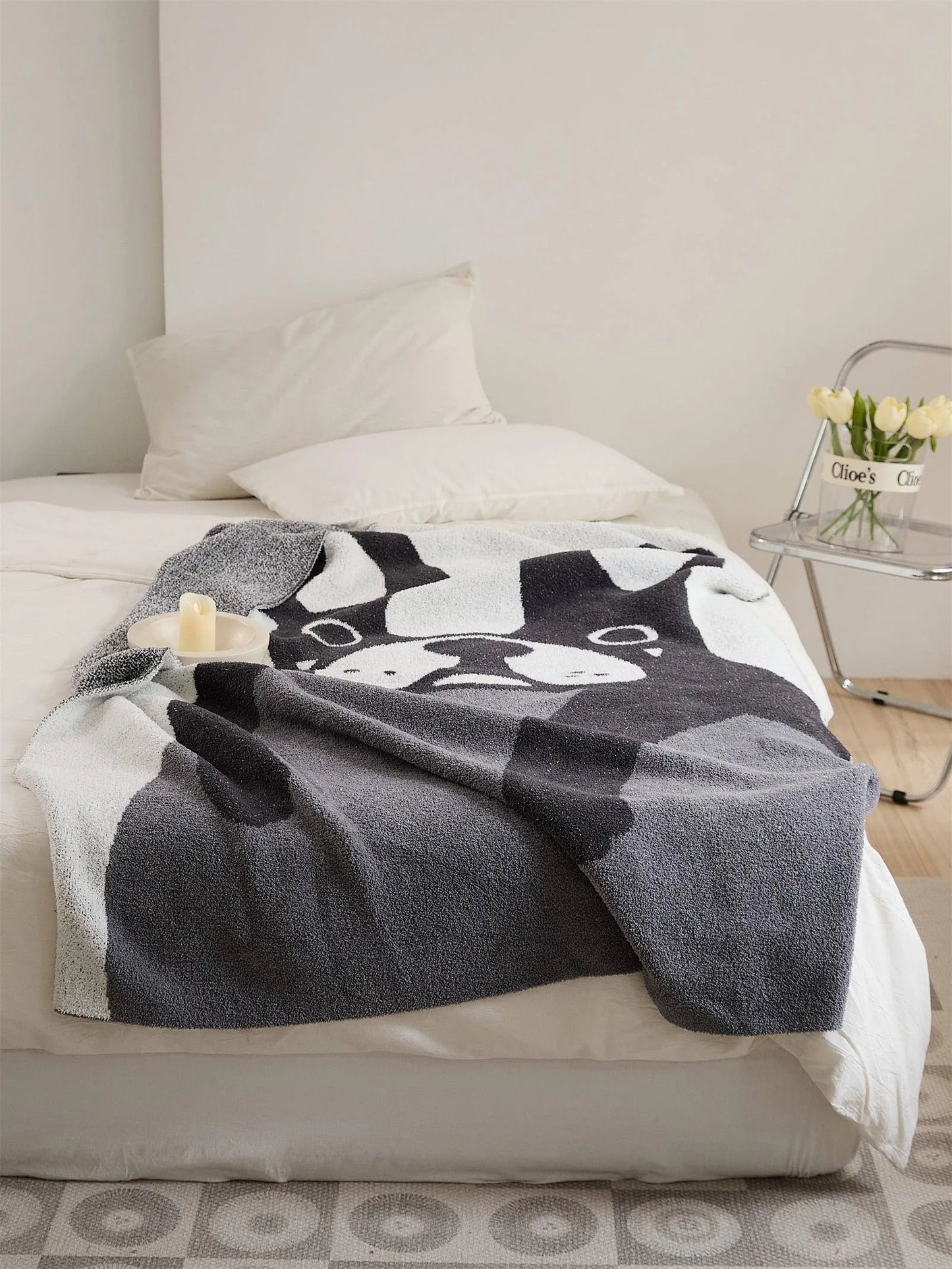 French Bulldog Throw Blanket - Fluffyslip