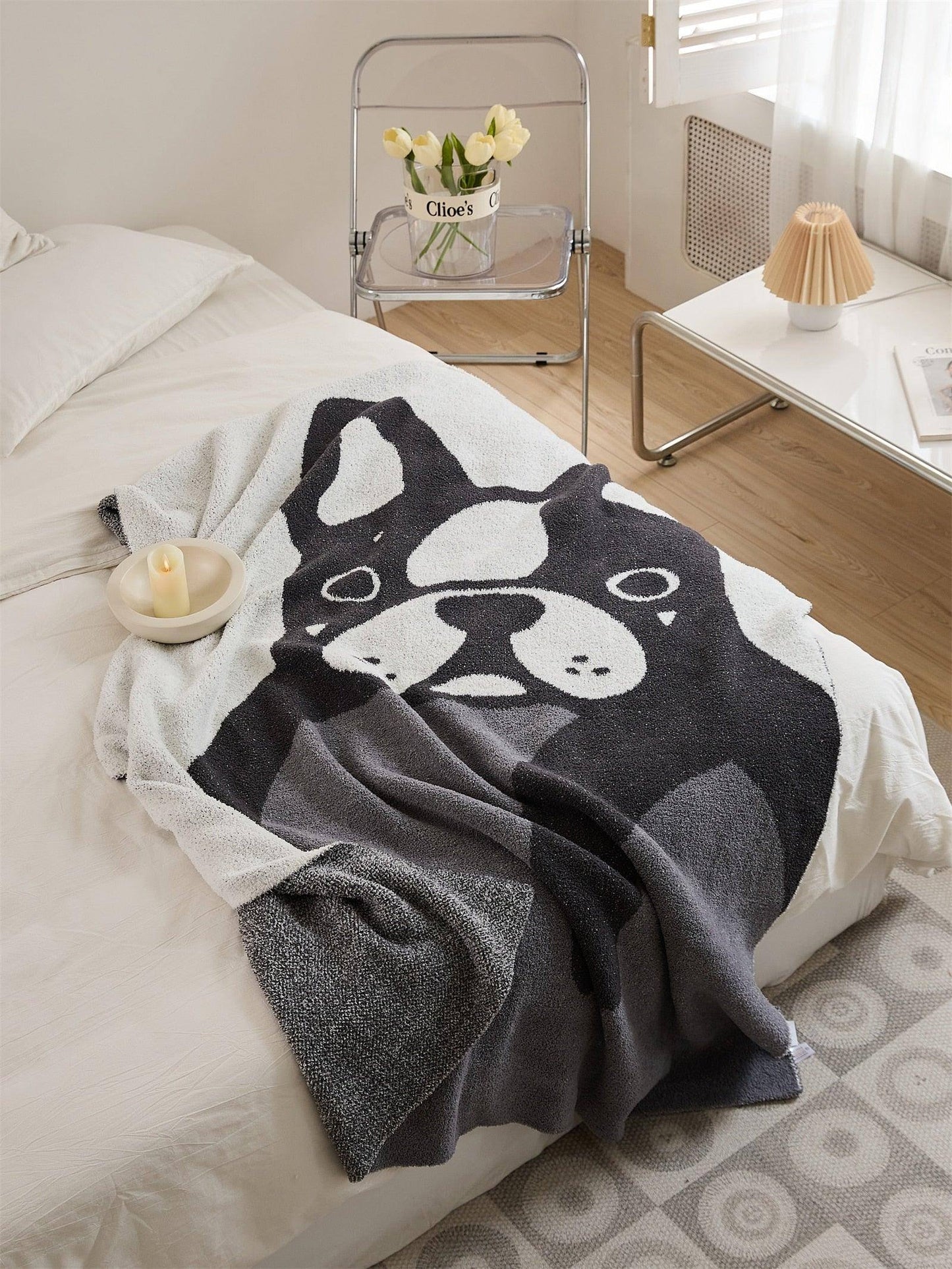 French Bulldog Throw Blanket - Fluffyslip