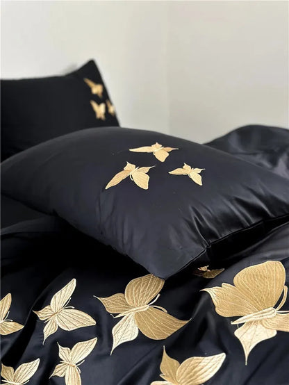 Golden Flight Egyptian Cotton Duvet Set - Fluffyslip