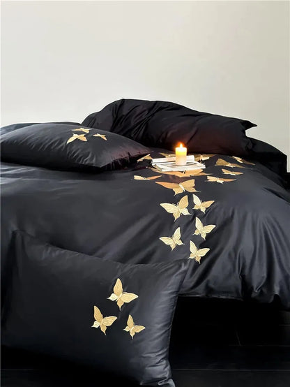 Golden Flight Egyptian Cotton Duvet Set - Fluffyslip