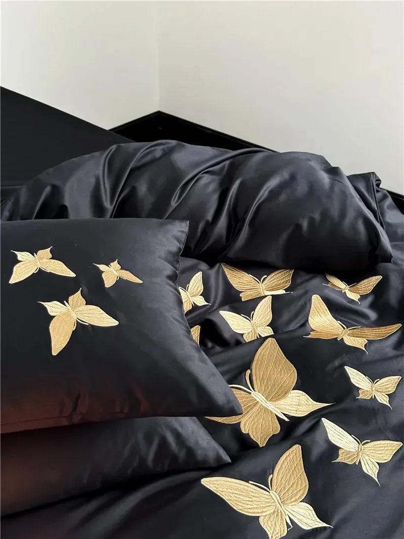 Golden Flight Egyptian Cotton Duvet Set - Fluffyslip