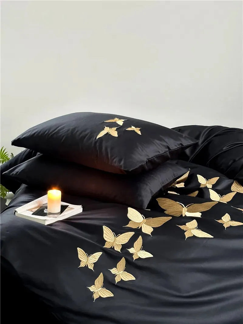 Golden Flight Egyptian Cotton Duvet Set - Fluffyslip