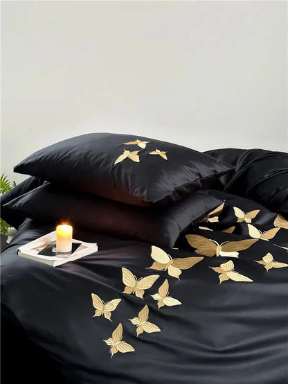 Golden Flight Egyptian Cotton Duvet Set - Fluffyslip