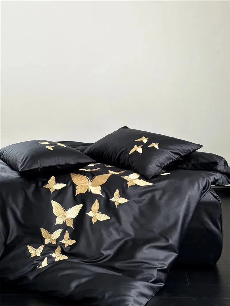 Golden Flight Egyptian Cotton Duvet Set - Fluffyslip