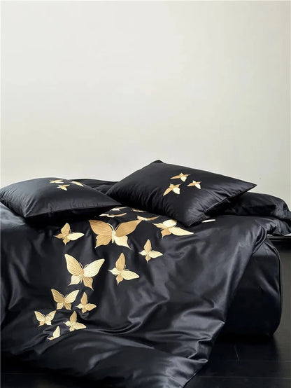 Golden Flight Egyptian Cotton Duvet Set - Fluffyslip
