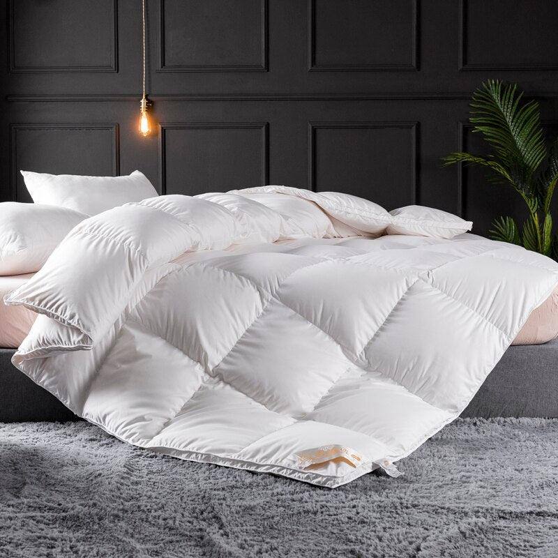 White Goose Down Comforter Duvet Insert - Fluffyslip