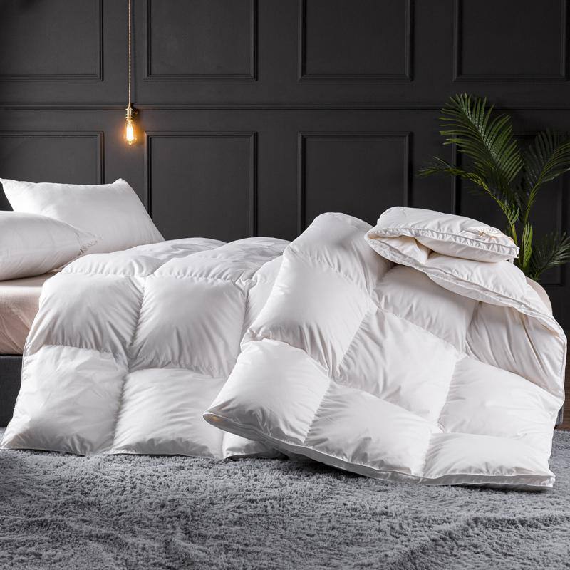 White Goose Down Comforter Duvet Insert - Fluffyslip