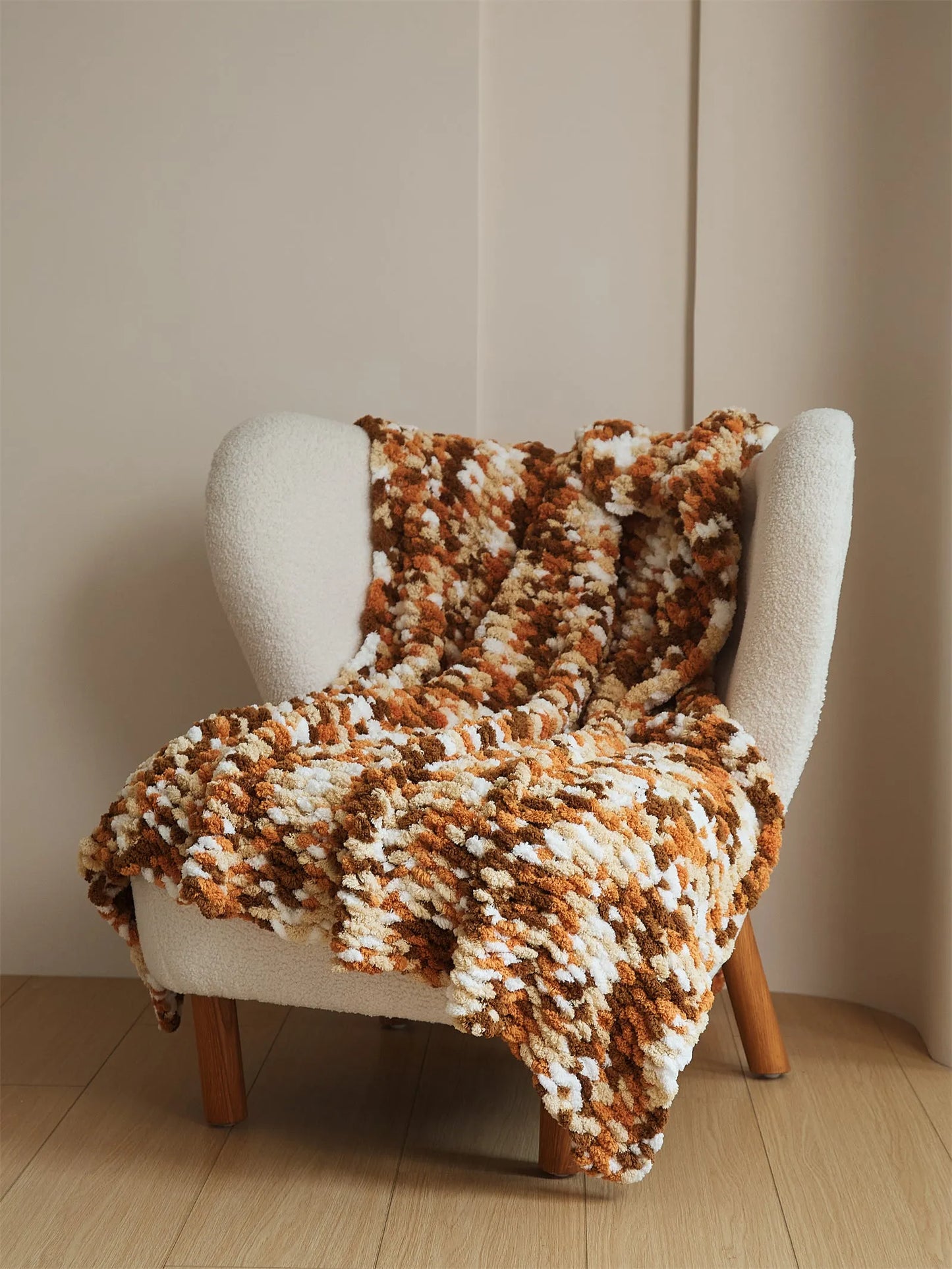 Gradient Glow Fuzzy Knit Blanket