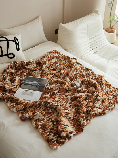 Gradient Glow Fuzzy Knit Blanket