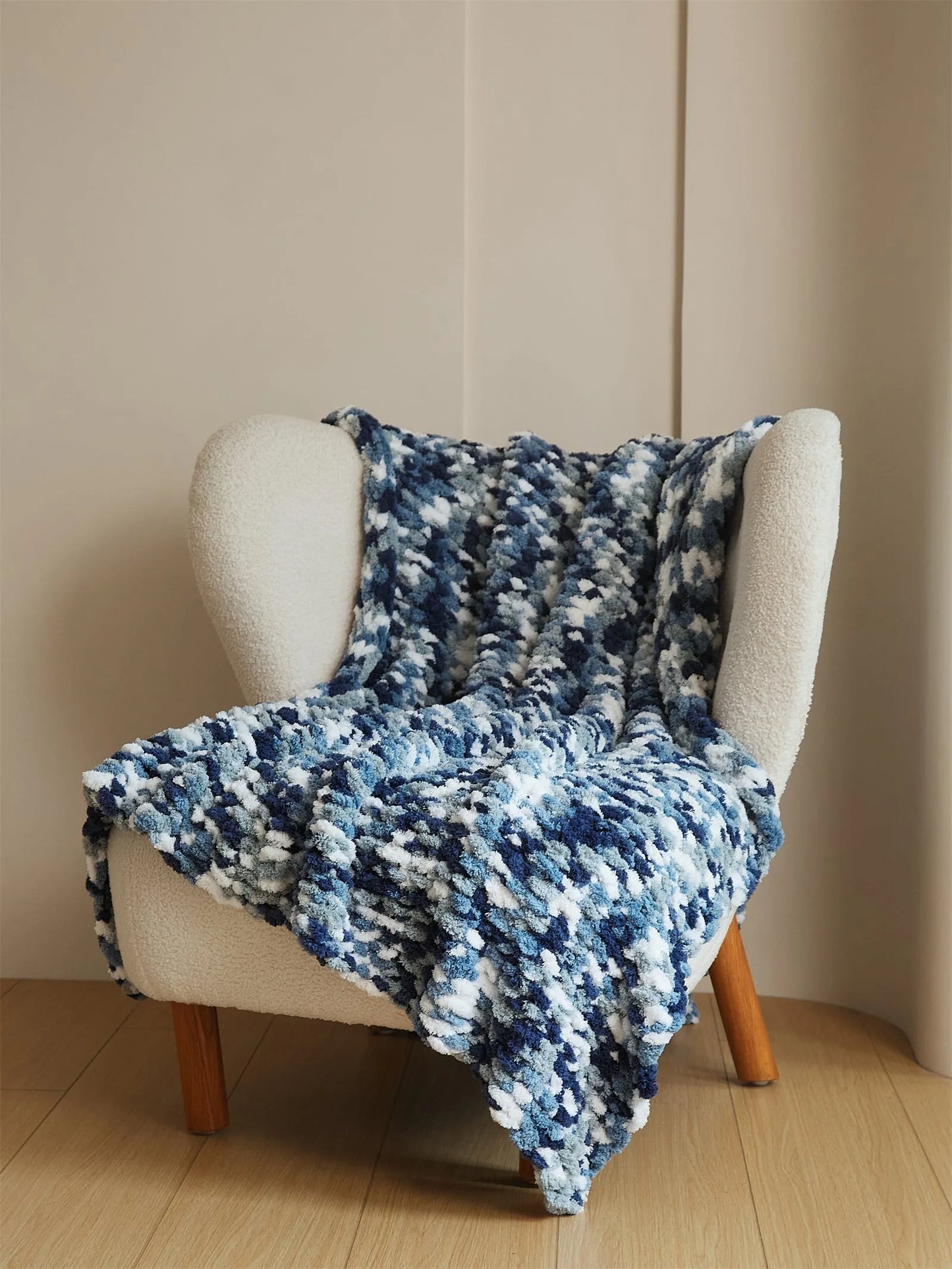 Gradient Glow Fuzzy Knit Blanket