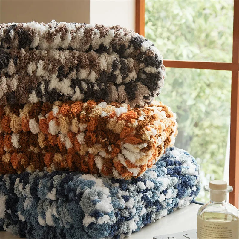 Gradient Glow Fuzzy Knit Blanket