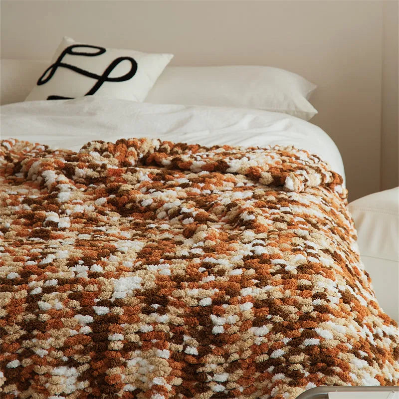 Gradient Glow Fuzzy Knit Blanket