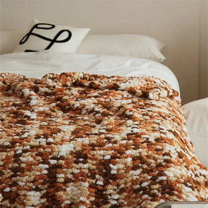 Gradient Glow Fuzzy Knit Blanket