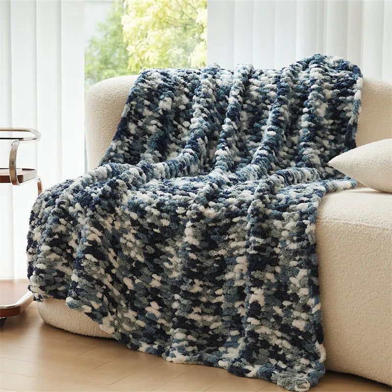 Gradient Glow Fuzzy Knit Blanket