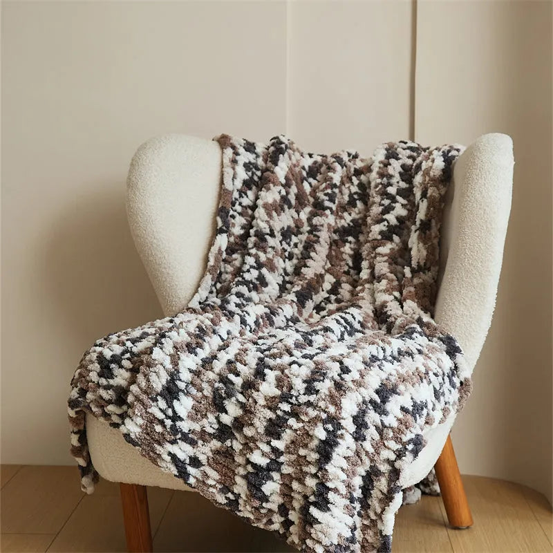 Gradient Glow Fuzzy Knit Blanket