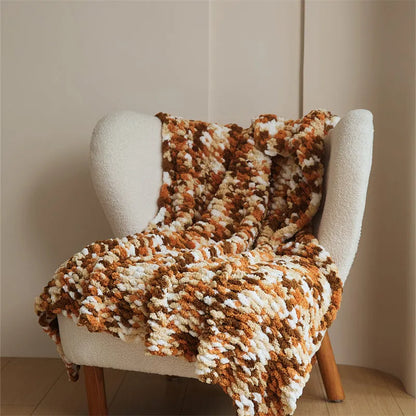 Gradient Glow Fuzzy Knit Blanket