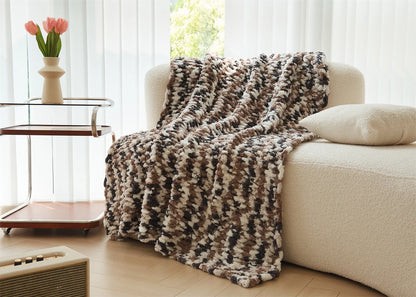 Gradient Glow Fuzzy Knit Blanket