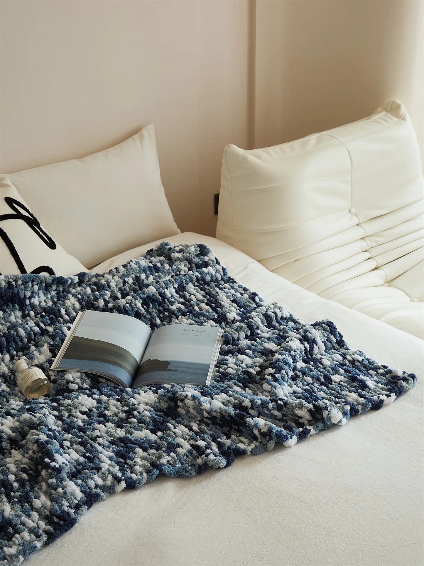 Gradient Glow Fuzzy Knit Blanket