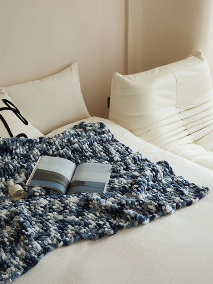 Gradient Glow Fuzzy Knit Blanket