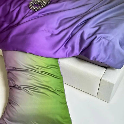Silky purple pearl gradient Cooling Bamboo Comforter - Fluffyslip