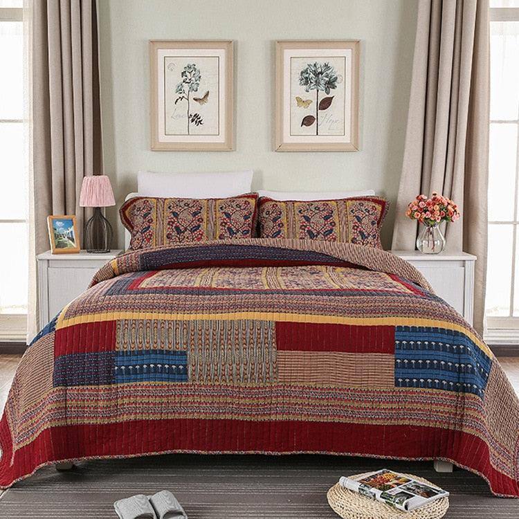 Handmade Patchwork Bedspread Set - Fluffyslip