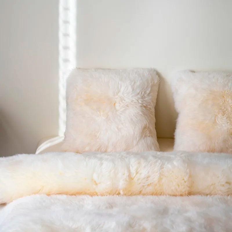 White Merino Wool pillow covers 