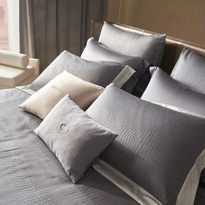 Hudson Premium Egyptian Cotton Duvet Cover Set - Fluffyslip