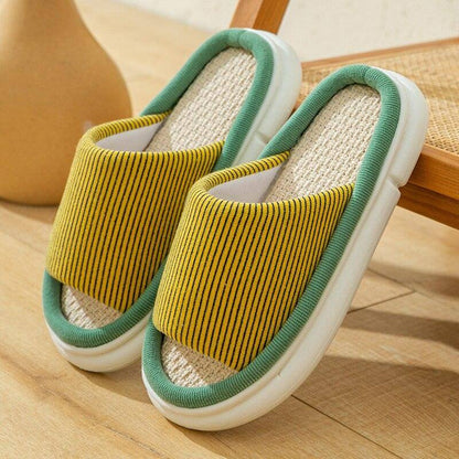 Indoor Cotton Linen Slippers - Fluffyslip