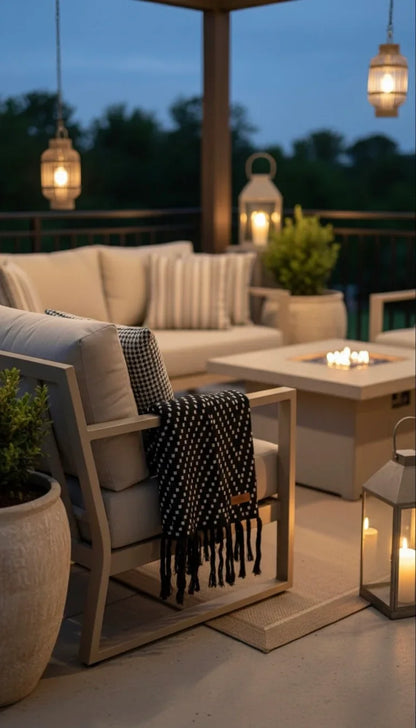 Infinite Stars Cotton Tassel Throw Blanket