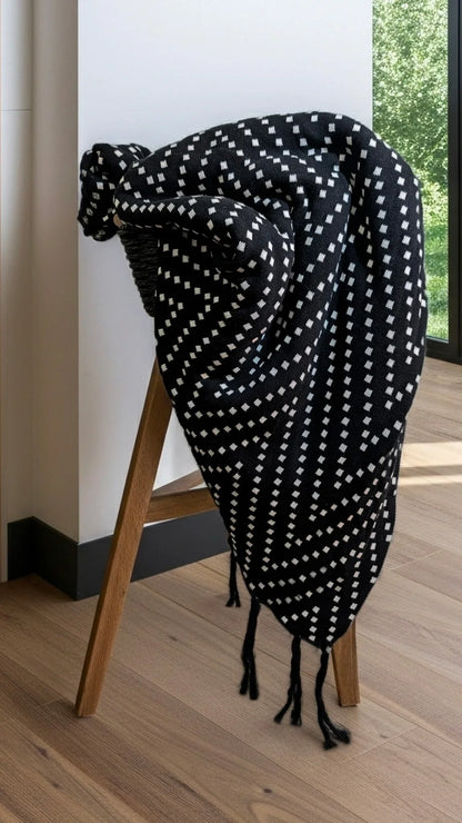 Infinite Stars Cotton Tassel Throw Blanket