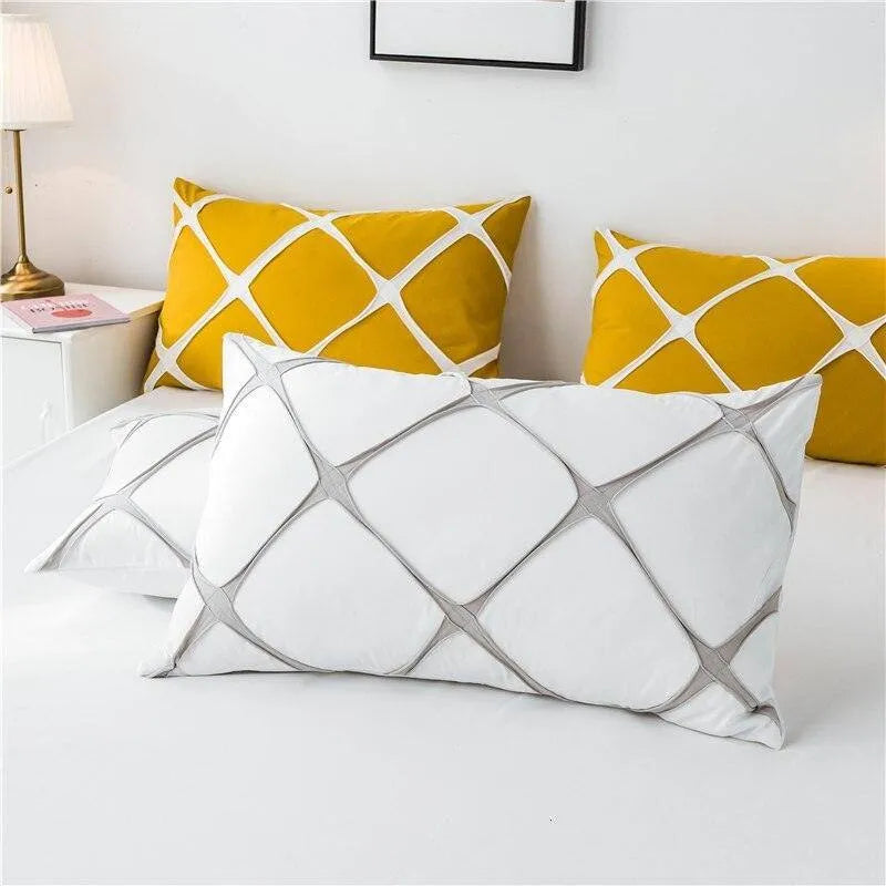 Knitted Box Pattern Duvet Cover Set - Fluffyslip