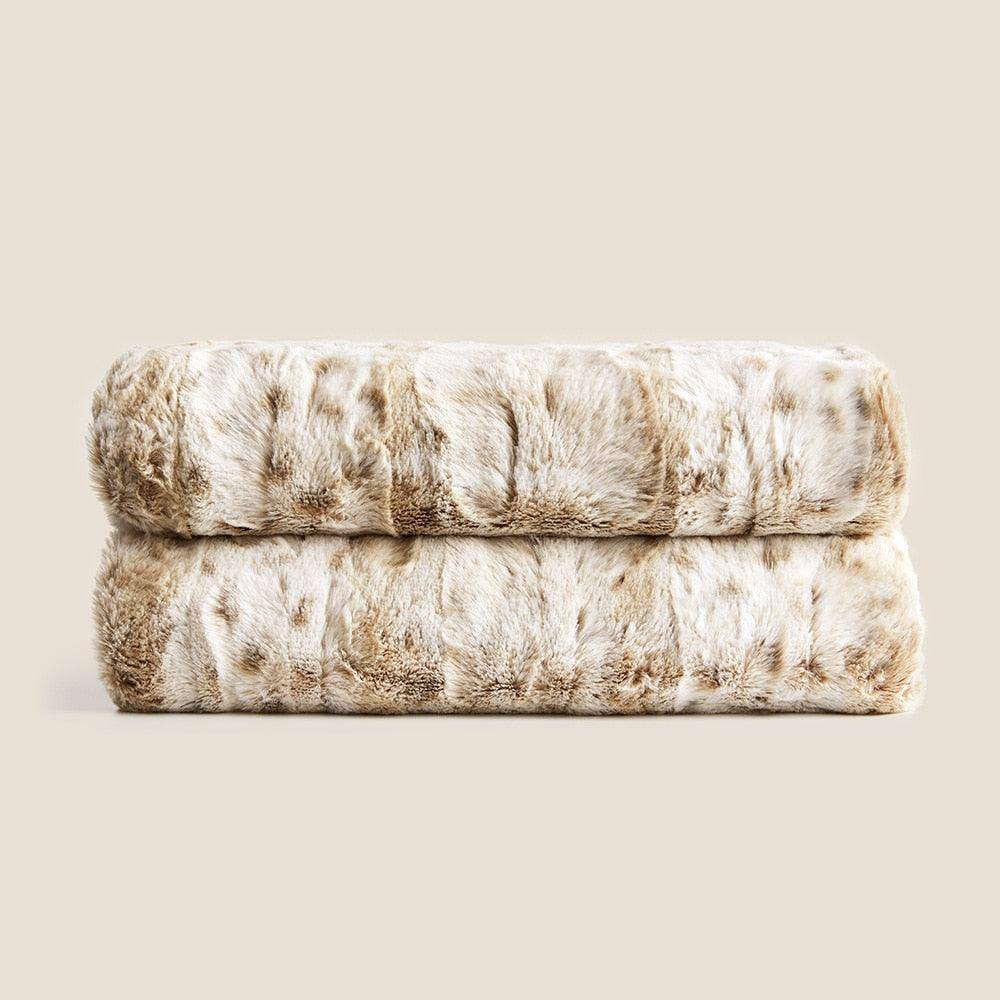 Warm Leopard Pattern Throw Blanket - Fluffyslip