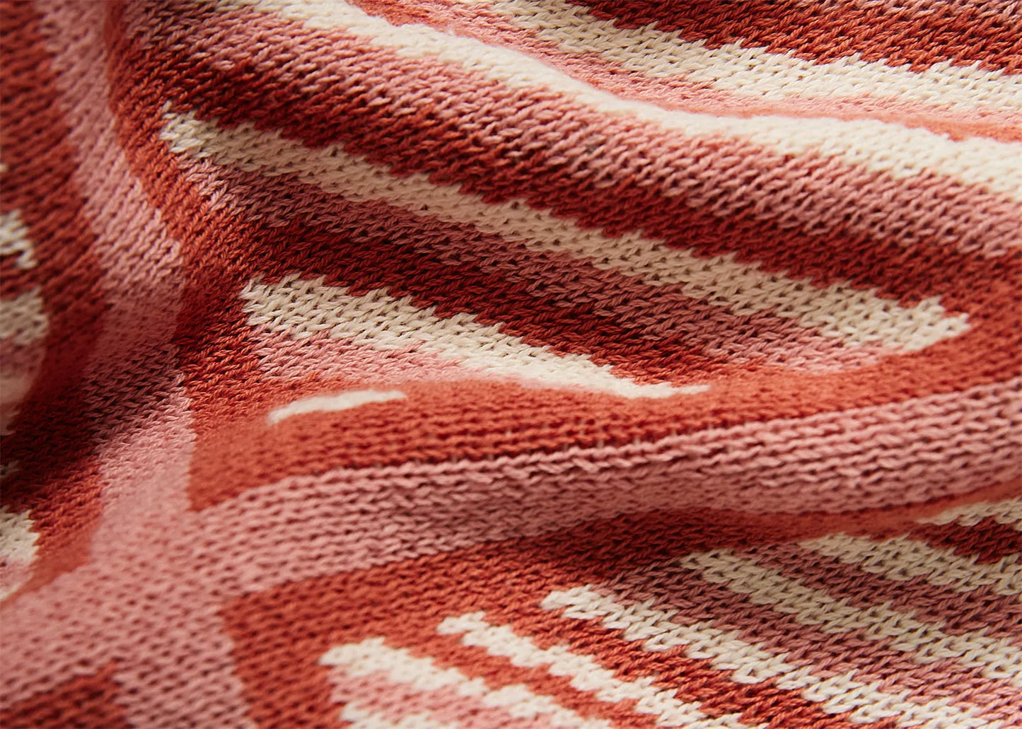 Luxury Boxed Striped Cotton Throw Blanket