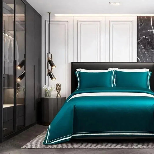 Luxury Frame Border Egyptian Cotton Duvet Set - Fluffyslip