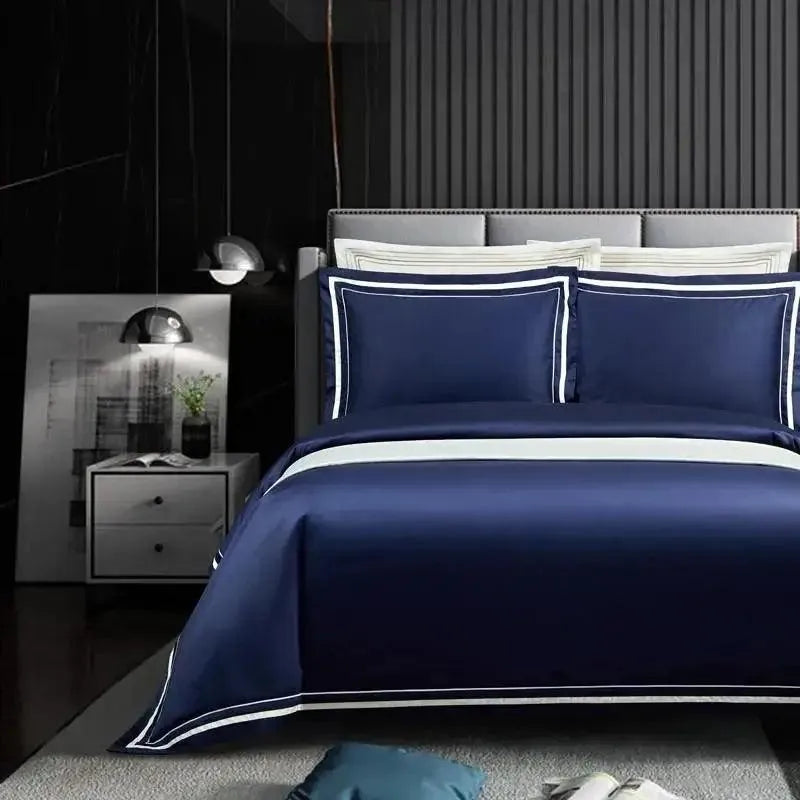 Luxury Frame Border Egyptian Cotton Duvet Set - Fluffyslip