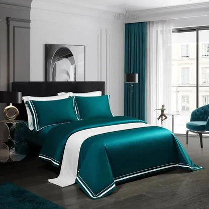 Luxury Frame Border Egyptian Cotton Duvet Set - Fluffyslip
