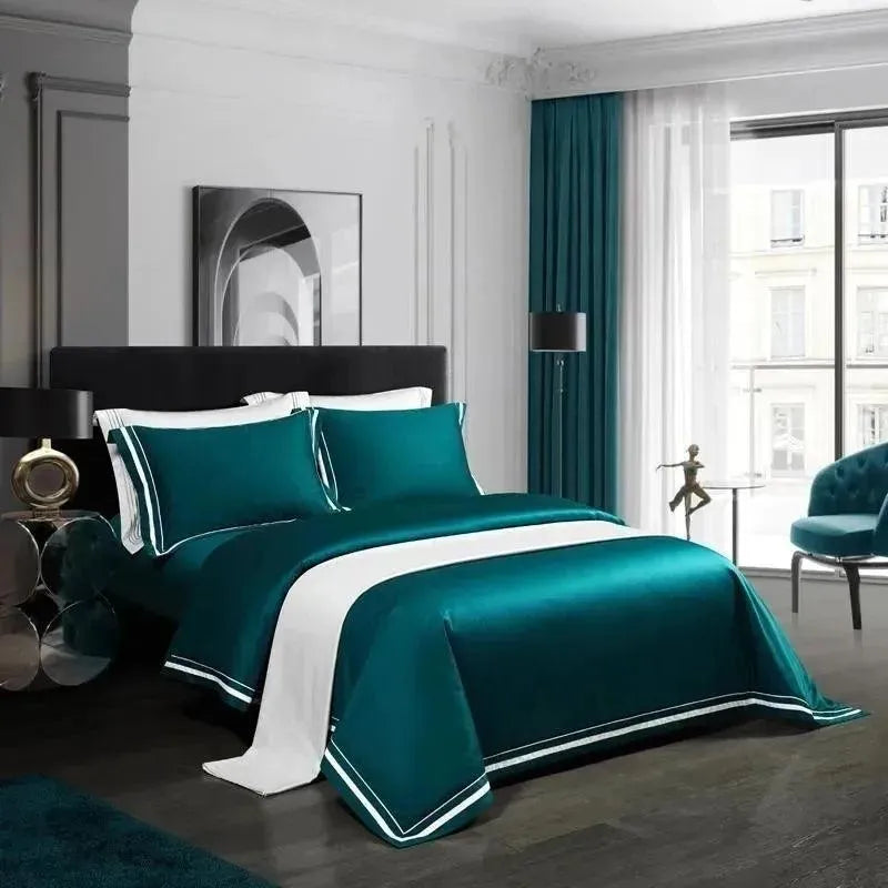 Luxury Frame Border Egyptian Cotton Duvet Set - Fluffyslip