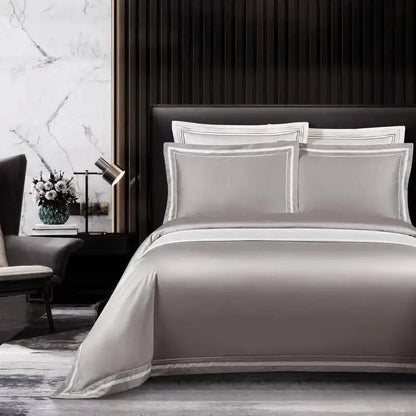 Luxury Frame Border Egyptian Cotton Duvet Set - Fluffyslip