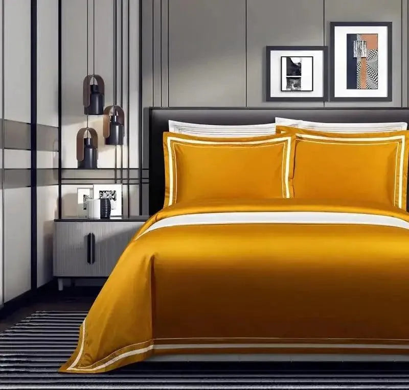 Luxury Frame Border Egyptian Cotton Duvet Set - Fluffyslip