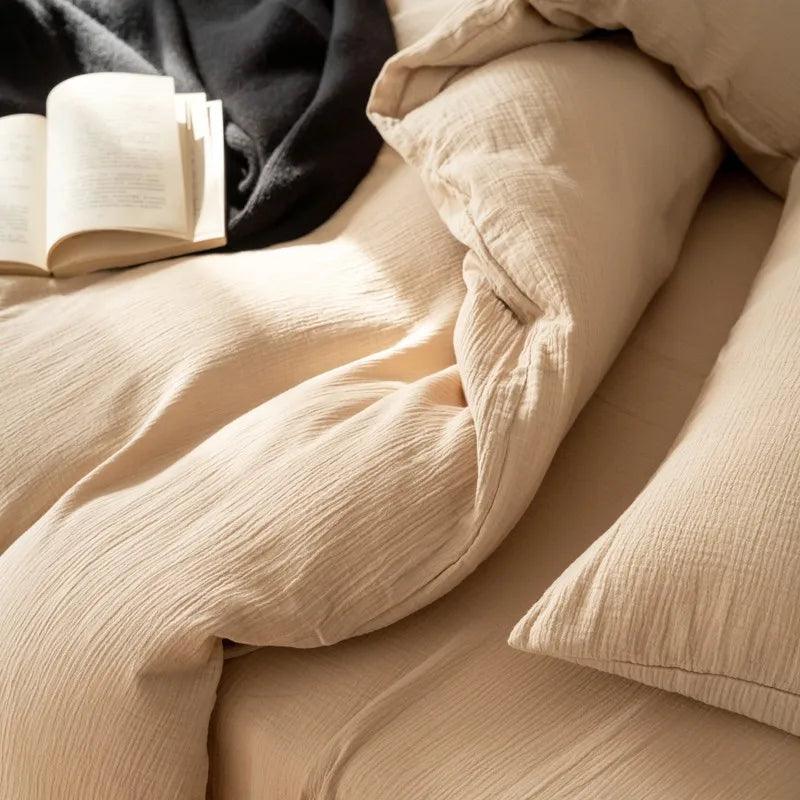 Cotton/Linen Ultra Soft Duvet Cover set - Fluffyslip