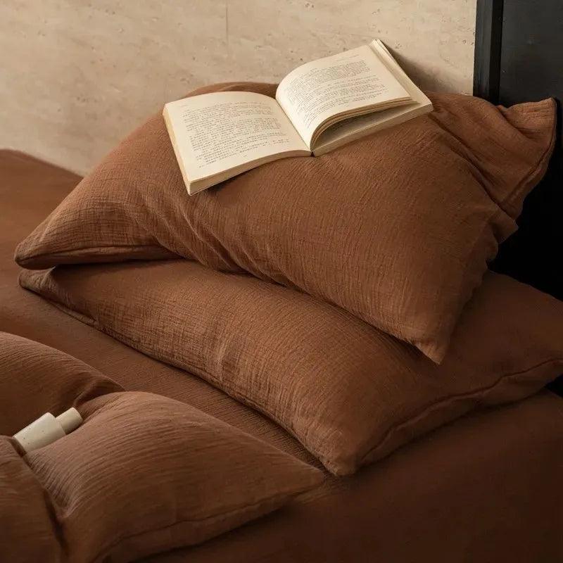 Cotton Linen Ultra Soft Duvet Cover set pillowcase - Fluffyslip