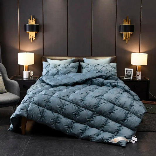 Luxury Pinch Pleated Goose Down Comforter - Fluffyslip