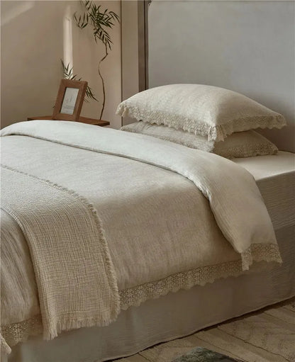 Meadow Breeze Cotton-Linen Duvet Cover Set - Fluffyslip