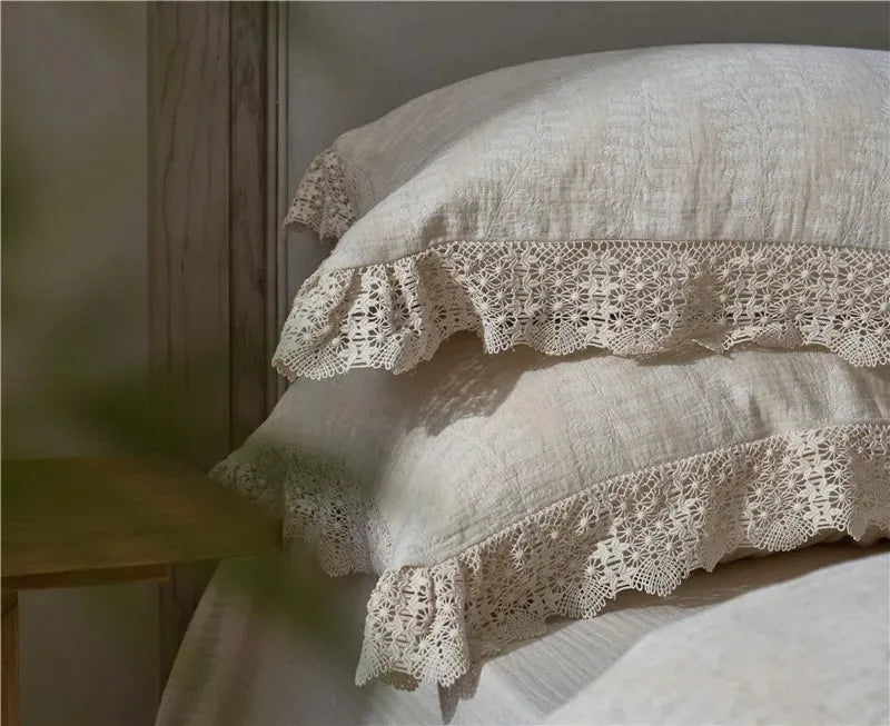 Meadow Breeze Cotton-Linen Duvet Cover Set - Fluffyslip