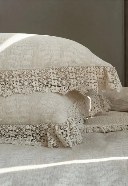 Meadow Breeze Cotton-Linen Duvet Cover Set - Fluffyslip