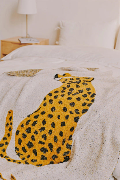 Microfiber Leopard Throw Blanket - Fluffyslip